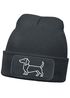 Herren Beanie mit Patch Strickmütze Aufdruck Hund Lustig Geschenk Dackelbesitzer Mütze Männer Moonworks®preview