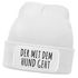 Herren Beanie mit Patch Strickmütze Gassi gehen Spruch Aufdruck Lustig Mütze Männer Geschenk Hundebesitzer Moonworks®preview