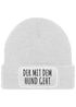 Herren Beanie mit Patch Strickmütze Gassi gehen Spruch Aufdruck Lustig Mütze Männer Geschenk Hundebesitzer Moonworks®preview