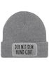 Herren Beanie mit Patch Strickmütze Gassi gehen Spruch Aufdruck Lustig Mütze Männer Geschenk Hundebesitzer Moonworks®preview