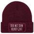 Herren Beanie mit Patch Strickmütze Gassi gehen Spruch Aufdruck Lustig Mütze Männer Geschenk Hundebesitzer Moonworks®preview