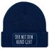 Herren Beanie mit Patch Strickmütze Gassi gehen Spruch Aufdruck Lustig Mütze Männer Geschenk Hundebesitzer Moonworks®preview