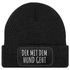 Herren Beanie mit Patch Strickmütze Gassi gehen Spruch Aufdruck Lustig Mütze Männer Geschenk Hundebesitzer Moonworks®preview