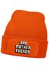 Herren Beanie mit Patch Strickmütze mit  Design Spruch Bad Motherfucker Mütze Männergeschenke Lustig Moonworks®preview