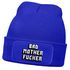 Herren Beanie mit Patch Strickmütze mit  Design Spruch Bad Motherfucker Mütze Männergeschenke Lustig Moonworks®preview