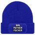 Herren Beanie mit Patch Strickmütze mit  Design Spruch Bad Motherfucker Mütze Männergeschenke Lustig Moonworks®preview