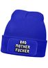 Herren Beanie mit Patch Strickmütze mit  Design Spruch Bad Motherfucker Mütze Männergeschenke Lustig Moonworks®preview
