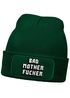 Herren Beanie mit Patch Strickmütze mit  Design Spruch Bad Motherfucker Mütze Männergeschenke Lustig Moonworks®preview