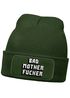 Herren Beanie mit Patch Strickmütze mit  Design Spruch Bad Motherfucker Mütze Männergeschenke Lustig Moonworks®preview