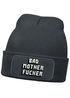 Herren Beanie mit Patch Strickmütze mit  Design Spruch Bad Motherfucker Mütze Männergeschenke Lustig Moonworks®preview
