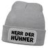 Herren Beanie mit Patch Strickmütze mit it Spruch Herr der Hühner lustig Geschenk für Hühnerbauer Hühnerhaltung Geflügelhof Moonworks®preview