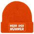 Herren Beanie mit Patch Strickmütze mit it Spruch Herr der Hühner lustig Geschenk für Hühnerbauer Hühnerhaltung Geflügelhof Moonworks®preview
