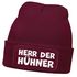 Herren Beanie mit Patch Strickmütze mit it Spruch Herr der Hühner lustig Geschenk für Hühnerbauer Hühnerhaltung Geflügelhof Moonworks®preview