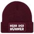 Herren Beanie mit Patch Strickmütze mit it Spruch Herr der Hühner lustig Geschenk für Hühnerbauer Hühnerhaltung Geflügelhof Moonworks®preview