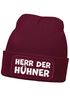 Herren Beanie mit Patch Strickmütze mit it Spruch Herr der Hühner lustig Geschenk für Hühnerbauer Hühnerhaltung Geflügelhof Moonworks®preview