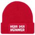 Herren Beanie mit Patch Strickmütze mit it Spruch Herr der Hühner lustig Geschenk für Hühnerbauer Hühnerhaltung Geflügelhof Moonworks®preview