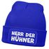 Herren Beanie mit Patch Strickmütze mit it Spruch Herr der Hühner lustig Geschenk für Hühnerbauer Hühnerhaltung Geflügelhof Moonworks®preview