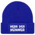 Herren Beanie mit Patch Strickmütze mit it Spruch Herr der Hühner lustig Geschenk für Hühnerbauer Hühnerhaltung Geflügelhof Moonworks®preview