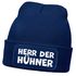 Herren Beanie mit Patch Strickmütze mit it Spruch Herr der Hühner lustig Geschenk für Hühnerbauer Hühnerhaltung Geflügelhof Moonworks®preview