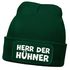 Herren Beanie mit Patch Strickmütze mit it Spruch Herr der Hühner lustig Geschenk für Hühnerbauer Hühnerhaltung Geflügelhof Moonworks®preview