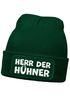 Herren Beanie mit Patch Strickmütze mit it Spruch Herr der Hühner lustig Geschenk für Hühnerbauer Hühnerhaltung Geflügelhof Moonworks®preview