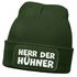 Herren Beanie mit Patch Strickmütze mit it Spruch Herr der Hühner lustig Geschenk für Hühnerbauer Hühnerhaltung Geflügelhof Moonworks®preview