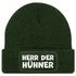 Herren Beanie mit Patch Strickmütze mit it Spruch Herr der Hühner lustig Geschenk für Hühnerbauer Hühnerhaltung Geflügelhof Moonworks®preview