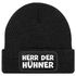 Herren Beanie mit Patch Strickmütze mit it Spruch Herr der Hühner lustig Geschenk für Hühnerbauer Hühnerhaltung Geflügelhof Moonworks®preview