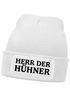 Herren Beanie mit Patch Strickmütze mit it Spruch Herr der Hühner lustig Geschenk für Hühnerbauer Hühnerhaltung Geflügelhof Moonworks®preview