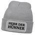 Herren Beanie mit Patch Strickmütze mit it Spruch Herr der Hühner lustig Geschenk für Hühnerbauer Hühnerhaltung Geflügelhof Moonworks®preview