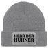 Herren Beanie mit Patch Strickmütze mit it Spruch Herr der Hühner lustig Geschenk für Hühnerbauer Hühnerhaltung Geflügelhof Moonworks®preview