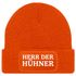 Herren Beanie mit Patch Strickmütze mit it Spruch Herr der Hühner lustig Geschenk für Hühnerbauer Hühnerhaltung Geflügelhof Moonworks®preview
