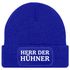 Herren Beanie mit Patch Strickmütze mit it Spruch Herr der Hühner lustig Geschenk für Hühnerbauer Hühnerhaltung Geflügelhof Moonworks®preview