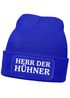 Herren Beanie mit Patch Strickmütze mit it Spruch Herr der Hühner lustig Geschenk für Hühnerbauer Hühnerhaltung Geflügelhof Moonworks®preview