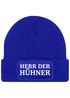 Herren Beanie mit Patch Strickmütze mit it Spruch Herr der Hühner lustig Geschenk für Hühnerbauer Hühnerhaltung Geflügelhof Moonworks®preview