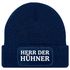 Herren Beanie mit Patch Strickmütze mit it Spruch Herr der Hühner lustig Geschenk für Hühnerbauer Hühnerhaltung Geflügelhof Moonworks®preview