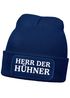 Herren Beanie mit Patch Strickmütze mit it Spruch Herr der Hühner lustig Geschenk für Hühnerbauer Hühnerhaltung Geflügelhof Moonworks®preview
