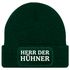 Herren Beanie mit Patch Strickmütze mit it Spruch Herr der Hühner lustig Geschenk für Hühnerbauer Hühnerhaltung Geflügelhof Moonworks®preview