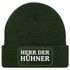 Herren Beanie mit Patch Strickmütze mit it Spruch Herr der Hühner lustig Geschenk für Hühnerbauer Hühnerhaltung Geflügelhof Moonworks®preview