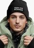 Herren Beanie mit Patch Strickmütze mit it Spruch Herr der Hühner lustig Geschenk für Hühnerbauer Hühnerhaltung Geflügelhof Moonworks®preview