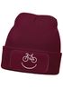 Herren Beanie mit Patch Strickmütze mit Spruch Aufdruck Fahrrad Smile Lustig Mütze Männer Moonworks®preview