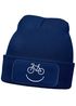 Herren Beanie mit Patch Strickmütze mit Spruch Aufdruck Fahrrad Smile Lustig Mütze Männer Moonworks®preview