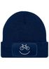Herren Beanie mit Patch Strickmütze mit Spruch Aufdruck Fahrrad Smile Lustig Mütze Männer Moonworks®preview