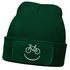 Herren Beanie mit Patch Strickmütze mit Spruch Aufdruck Fahrrad Smile Lustig Mütze Männer Moonworks®preview