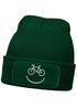 Herren Beanie mit Patch Strickmütze mit Spruch Aufdruck Fahrrad Smile Lustig Mütze Männer Moonworks®preview