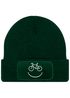 Herren Beanie mit Patch Strickmütze mit Spruch Aufdruck Fahrrad Smile Lustig Mütze Männer Moonworks®preview