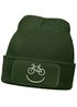 Herren Beanie mit Patch Strickmütze mit Spruch Aufdruck Fahrrad Smile Lustig Mütze Männer Moonworks®preview
