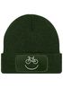 Herren Beanie mit Patch Strickmütze mit Spruch Aufdruck Fahrrad Smile Lustig Mütze Männer Moonworks®preview