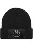 Herren Beanie mit Patch Strickmütze mit Spruch Aufdruck Fahrrad Smile Lustig Mütze Männer Moonworks®preview