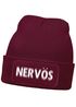 Herren Beanie mit Patch Strickmütze mit Spruch Aufdruck Lustig Nervös Mütze Männer Geschenk Moonworks®preview